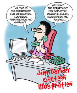 Beurocracy cartoon by Jim Barker Cartoon Illustration