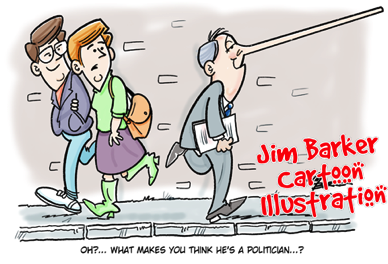 Political cartoon by Jim Barker Cartoon Illustration