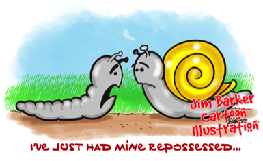 Snail cartoon by Jim Barker Cartoon Illustration