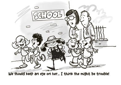 School cartoon by Jim Barker Cartoon Illustration