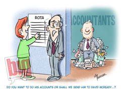 Accountancy cartoon by Jim Barker cartoon illustration
