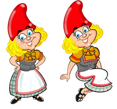 Gnome character mascots by Jim Barker cartoon illustration