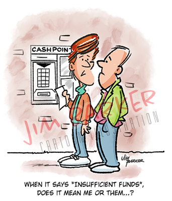 Cashpoint cartoon by Jim Barker Cartoon Illustration available on Cartoonstock